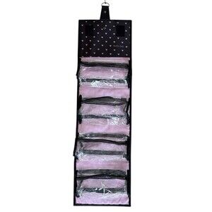 Mary Kay Hanging Organizer Black Travel Make Up Bag Rollup Removable Clear Pouch